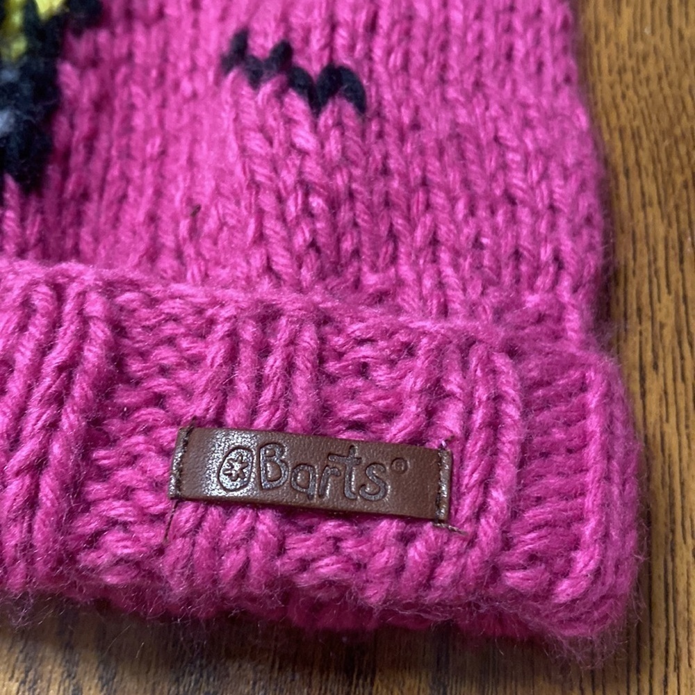 🌷 Barts 🌷 Pink Lightbulb Hand Knitted Bulb Beanie Size 53 - Picture 3 of 9